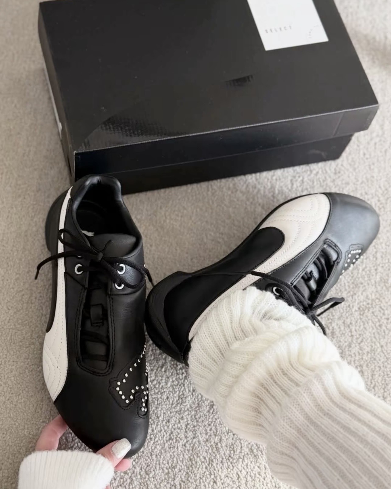 <好帥..> Puma Future Cat Studs 鉚釘 皮面 薄底鞋 兩色