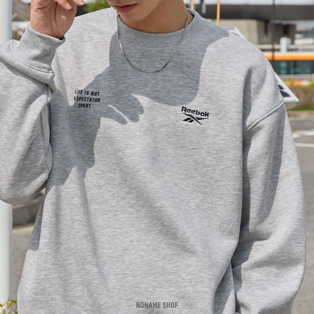 REEBOK 美式 街頭 雙印花 復古 刷毛 寬鬆 大學TEE 長袖 三色 (男/女同款)