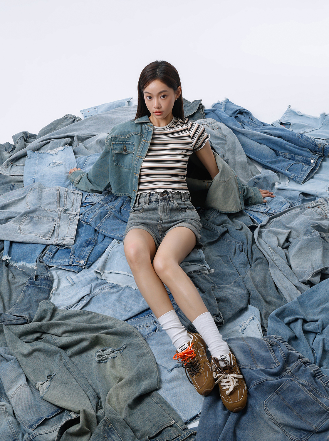 高腰顯瘦反摺短褲