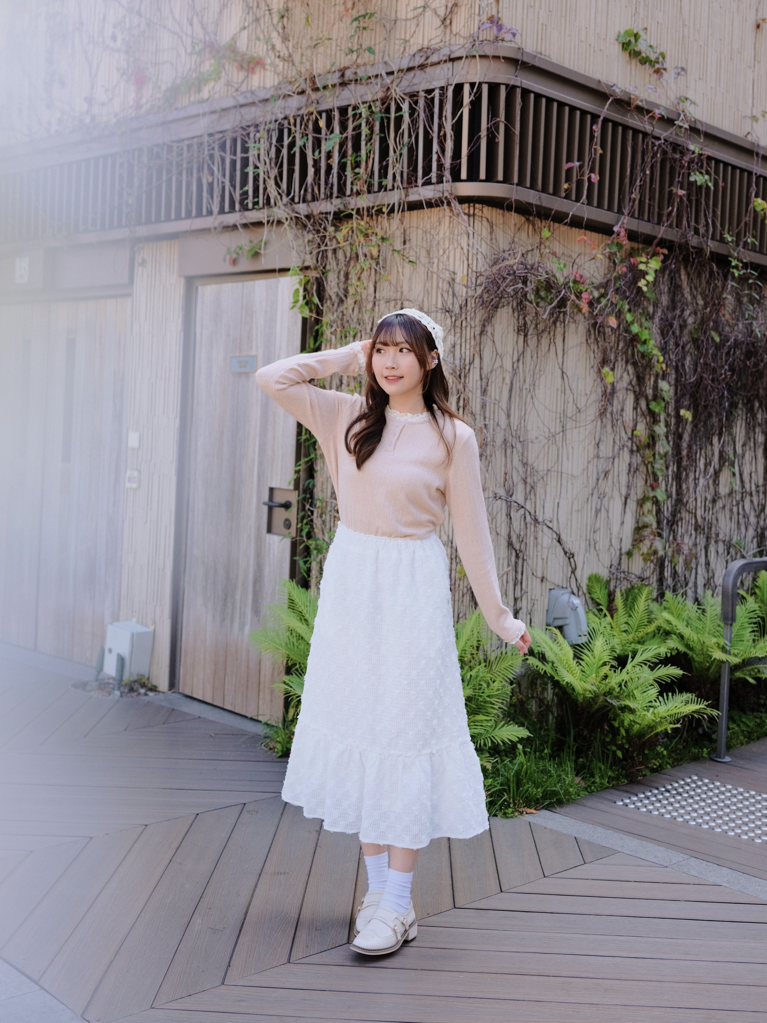 兩色 / 菱形玫瑰蛋糕長裙 / Dimensional Rose Tiered Skirt