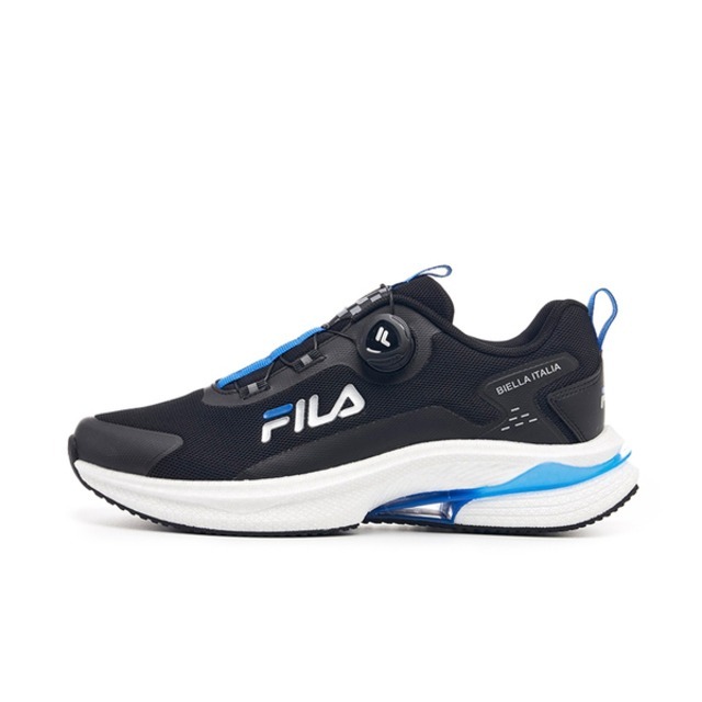 【下殺↘ $1290】FILA 慢跑鞋 黑藍 旋鈕 BOA 免鞋帶 運動鞋 男 1J312Y083