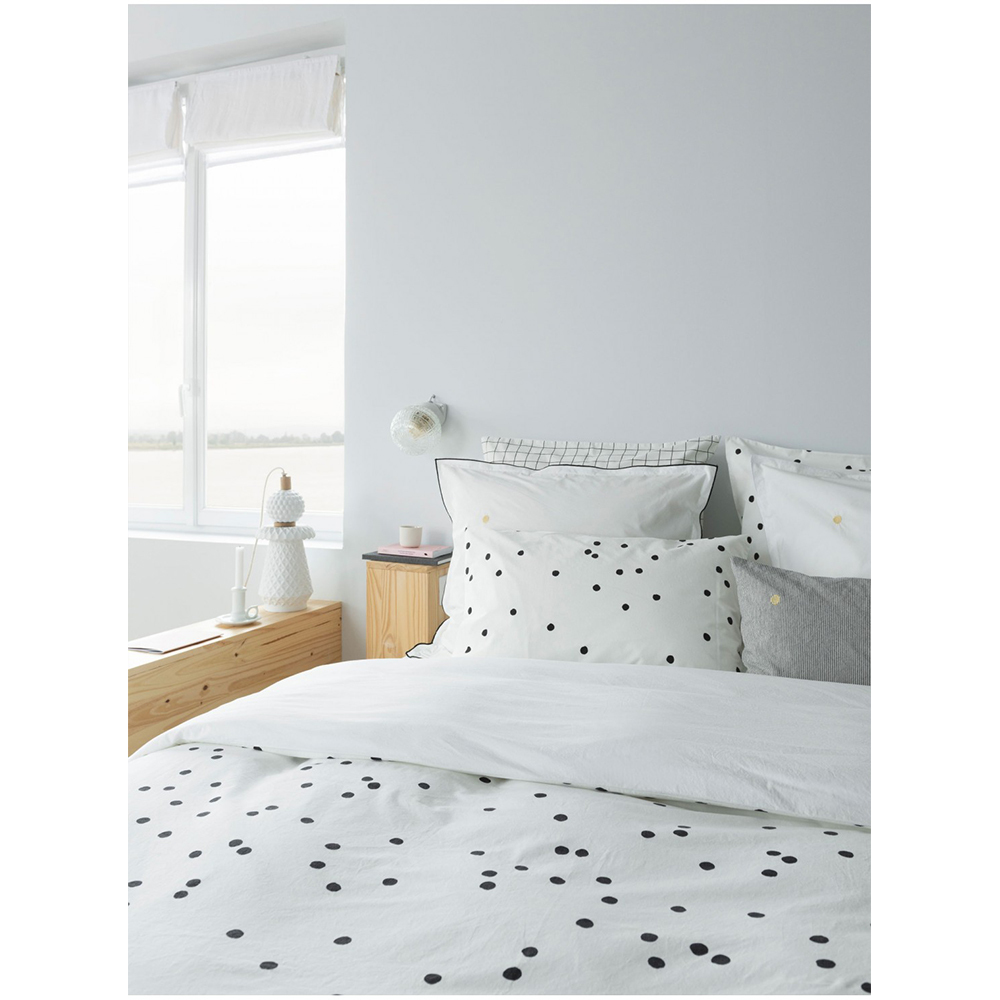 (預購3/31)法國La cerise sur le gâteau 有機棉方形枕套-黑點點