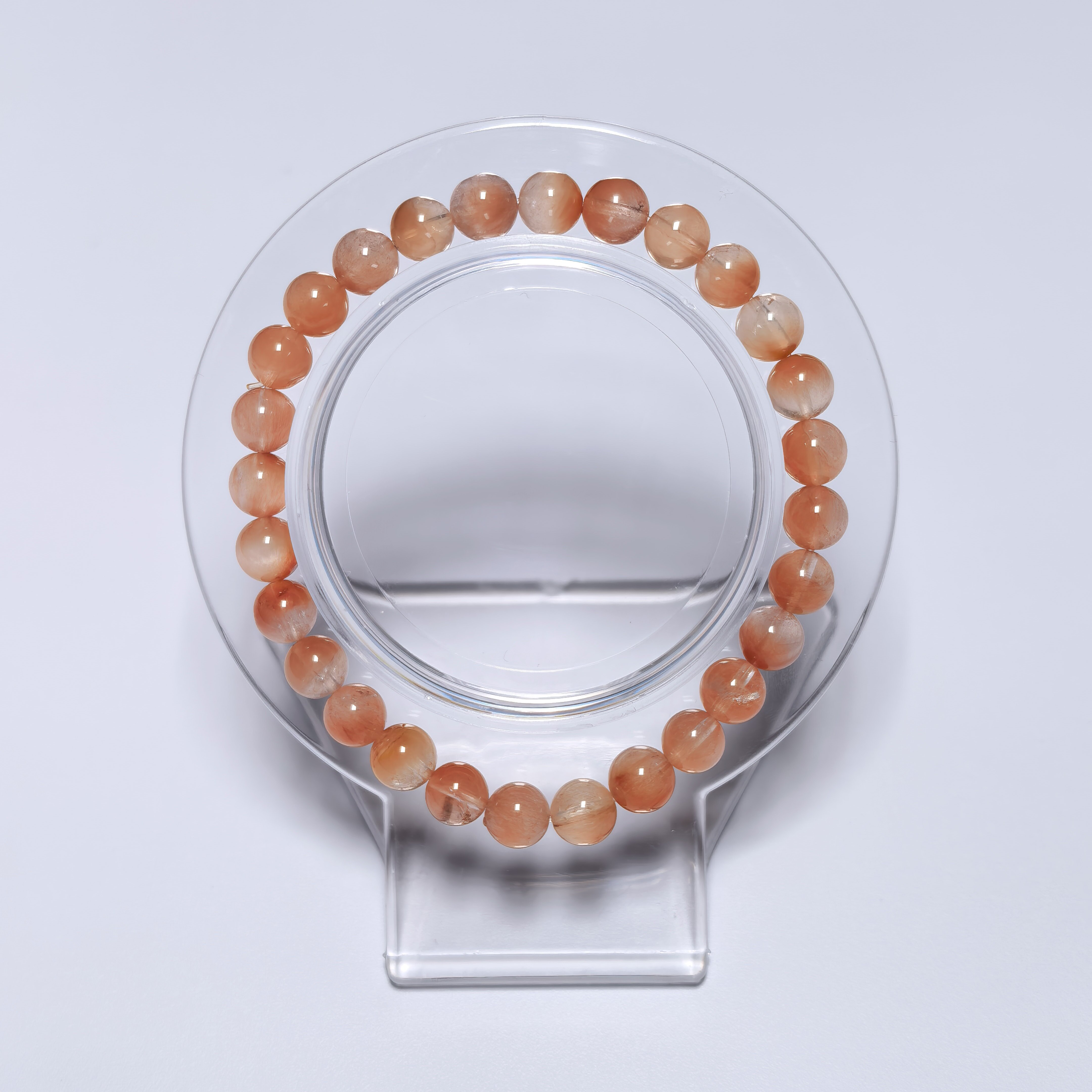 蜜桃色紅兔毛手串6m+