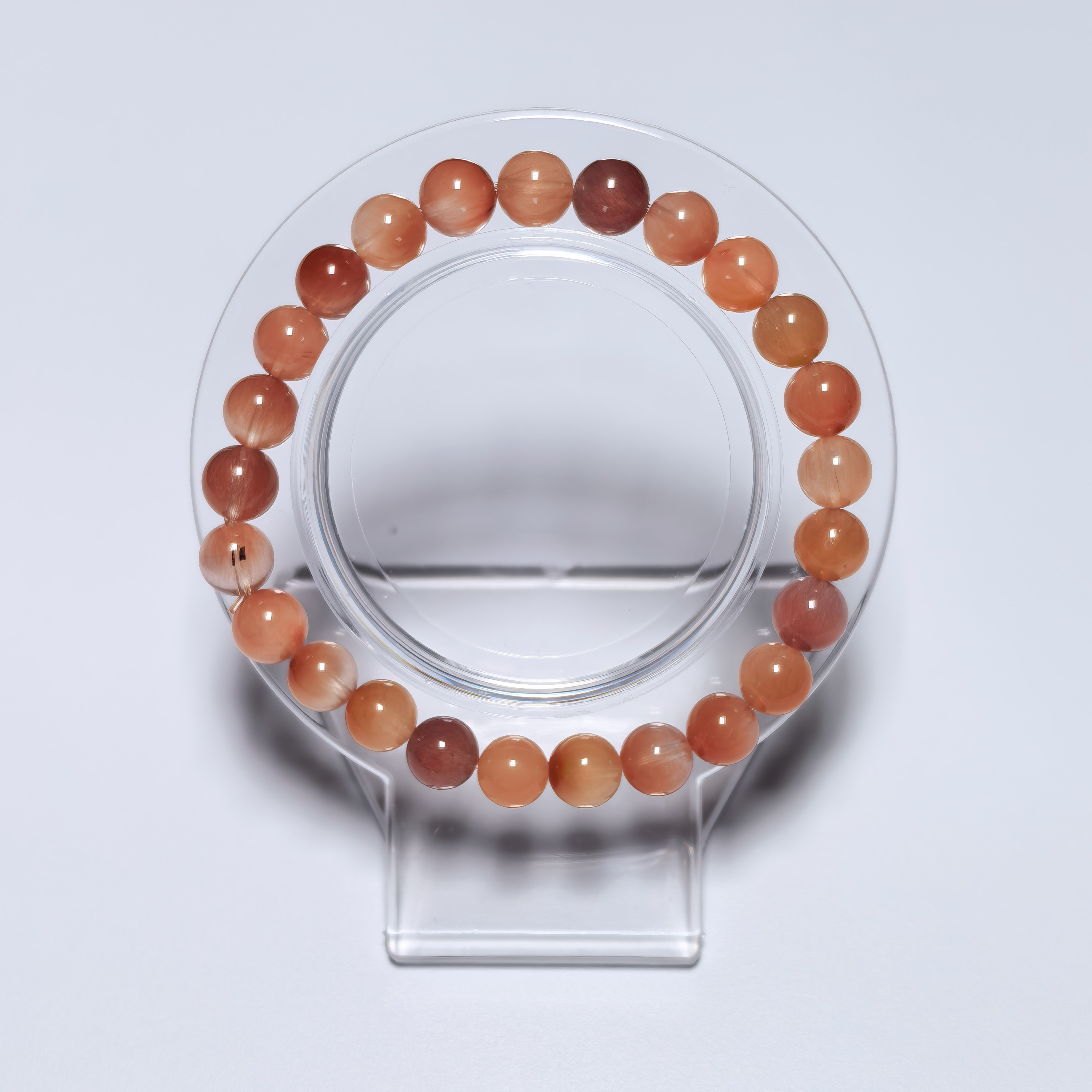 蜜桃色紅兔毛手串7m+ CH918