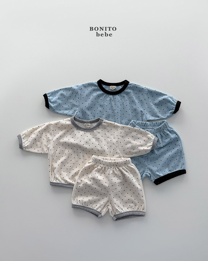 正韓春Bonito 兩色嫩嬰清新點點套裝