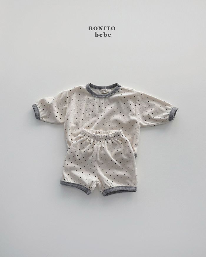 正韓春Bonito 兩色嫩嬰清新點點套裝
