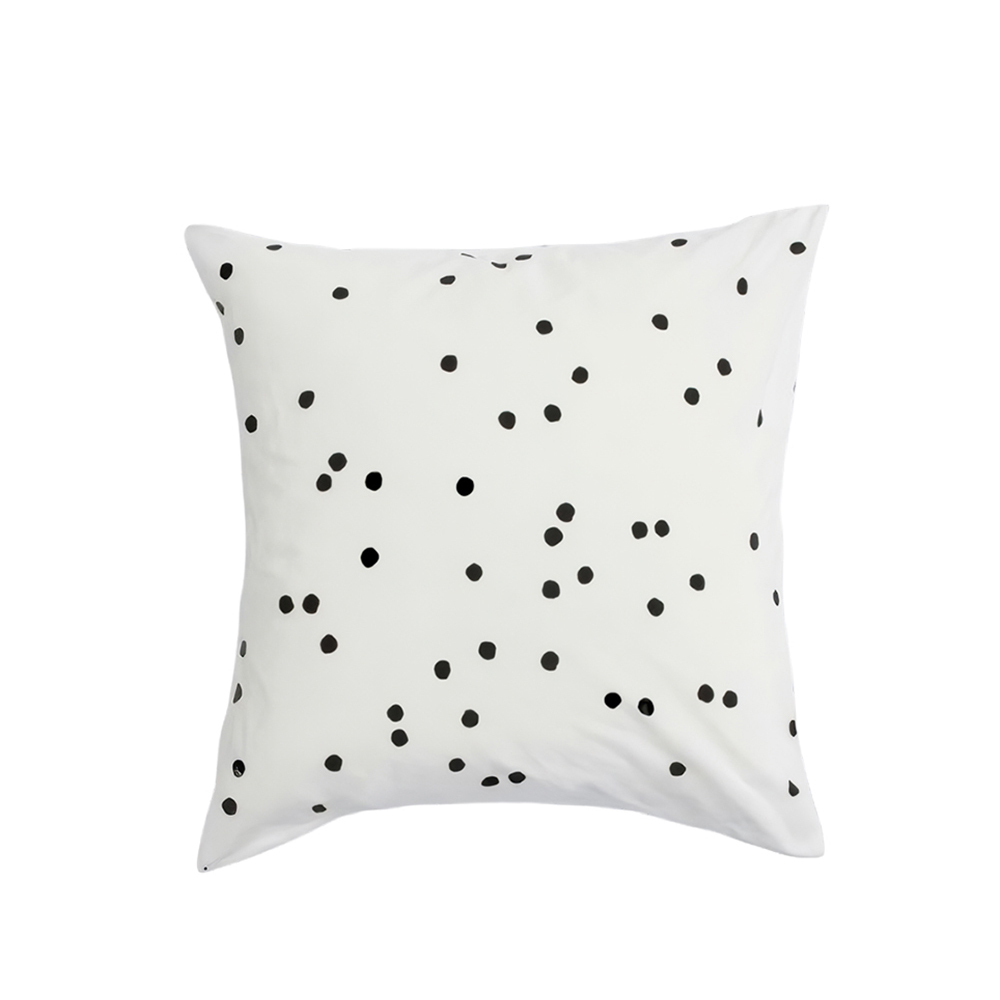 (預購3/31)法國La cerise sur le gâteau 有機棉方形枕套-黑點點