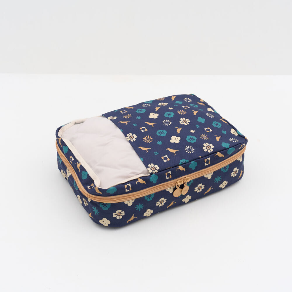 印花樂旅行收納袋/經典花色/沉穩藍