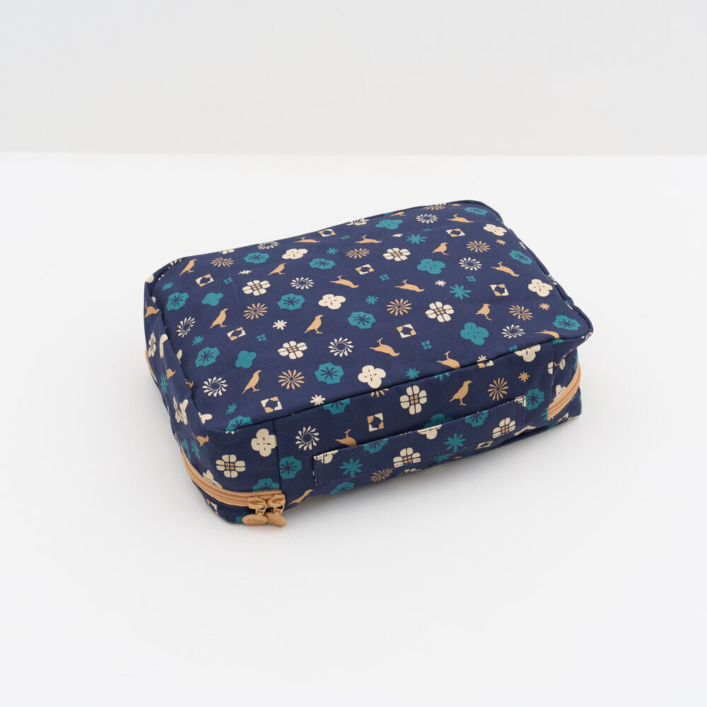印花樂旅行收納袋/經典花色/沉穩藍
