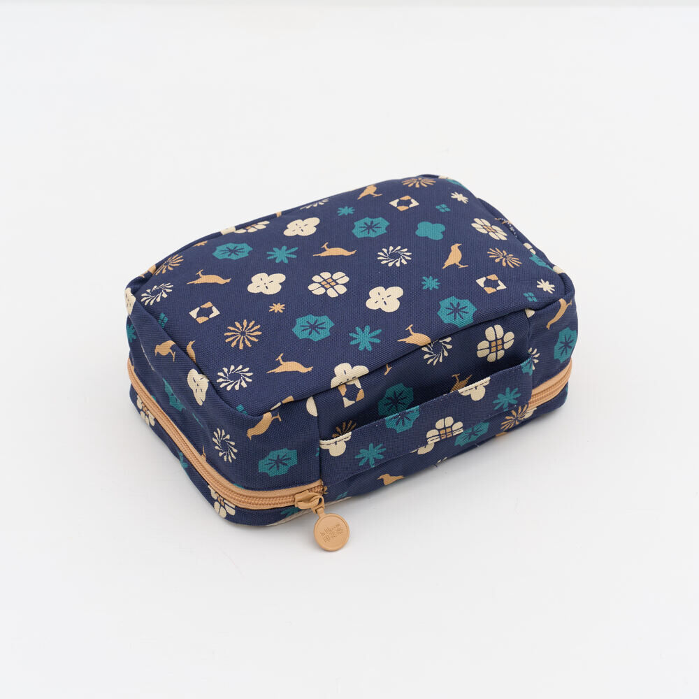 印花樂旅行收納袋/經典花色/沉穩藍