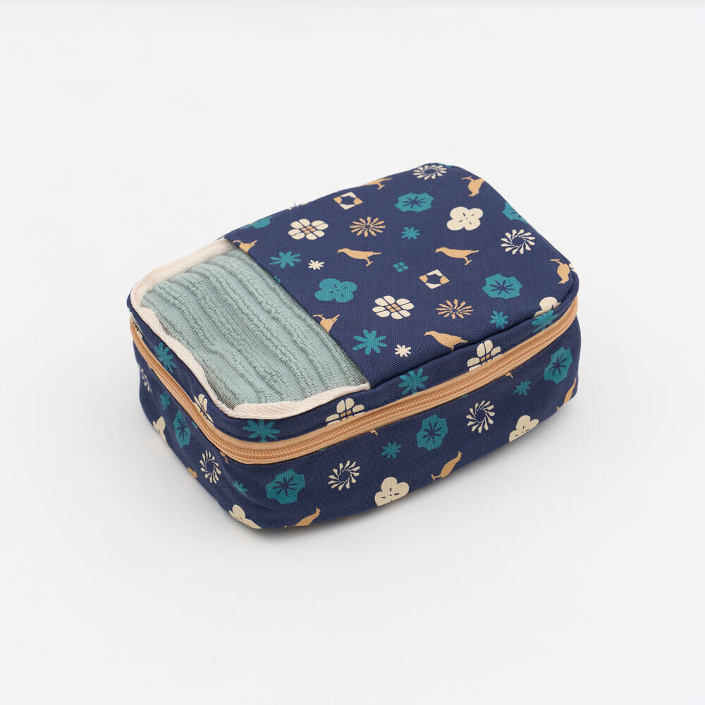 印花樂旅行收納袋/經典花色/沉穩藍