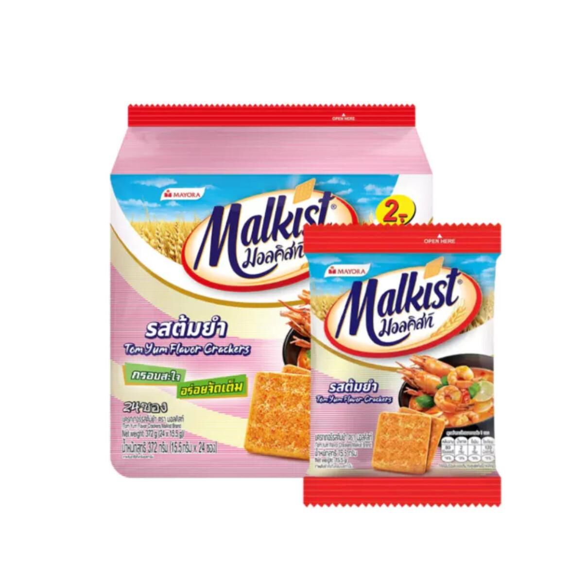 泰國人氣零食MAYORA Malkist 冬蔭功味脆餅