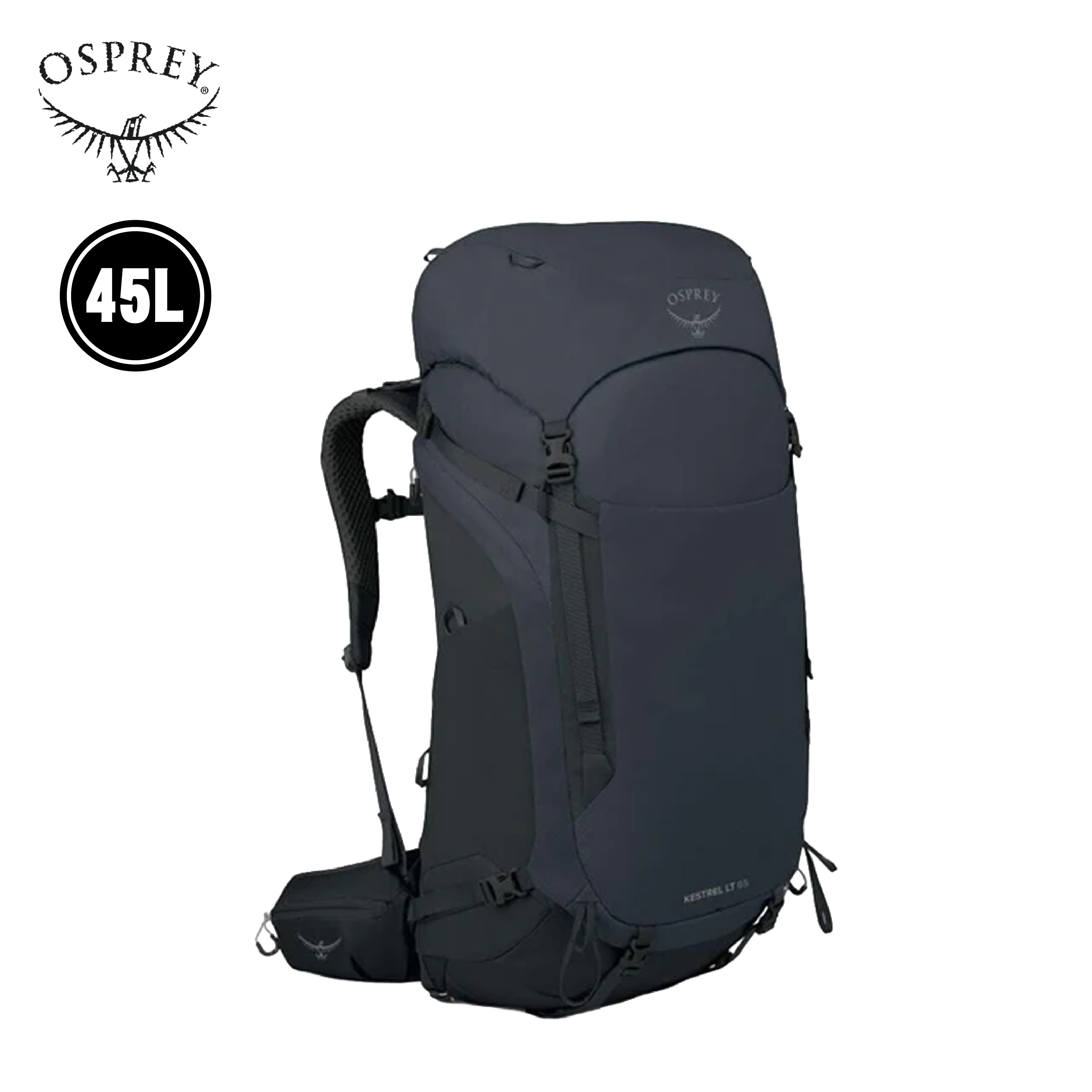 Osprey 美國 Kestrel LT 45L 專業登山背包 (黑) 72OS007450