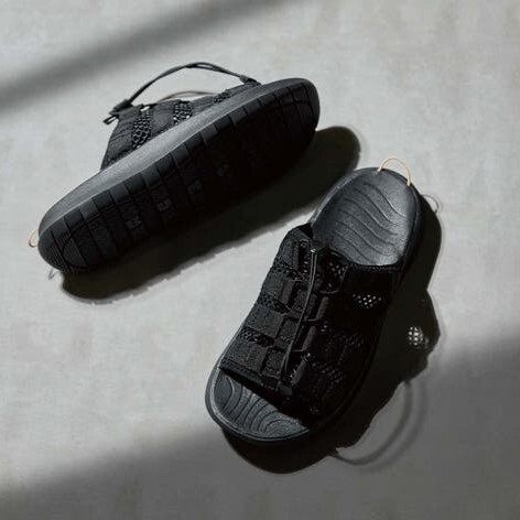 BUMPY PACKABLE 黑色 回彈 緩衝 可收納束繩 支撐 恢復 戶外鞋 拖鞋【RF04810】