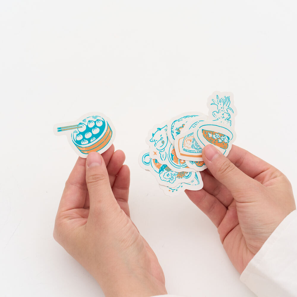 印花樂貼紙包10入/美味台灣/小吃