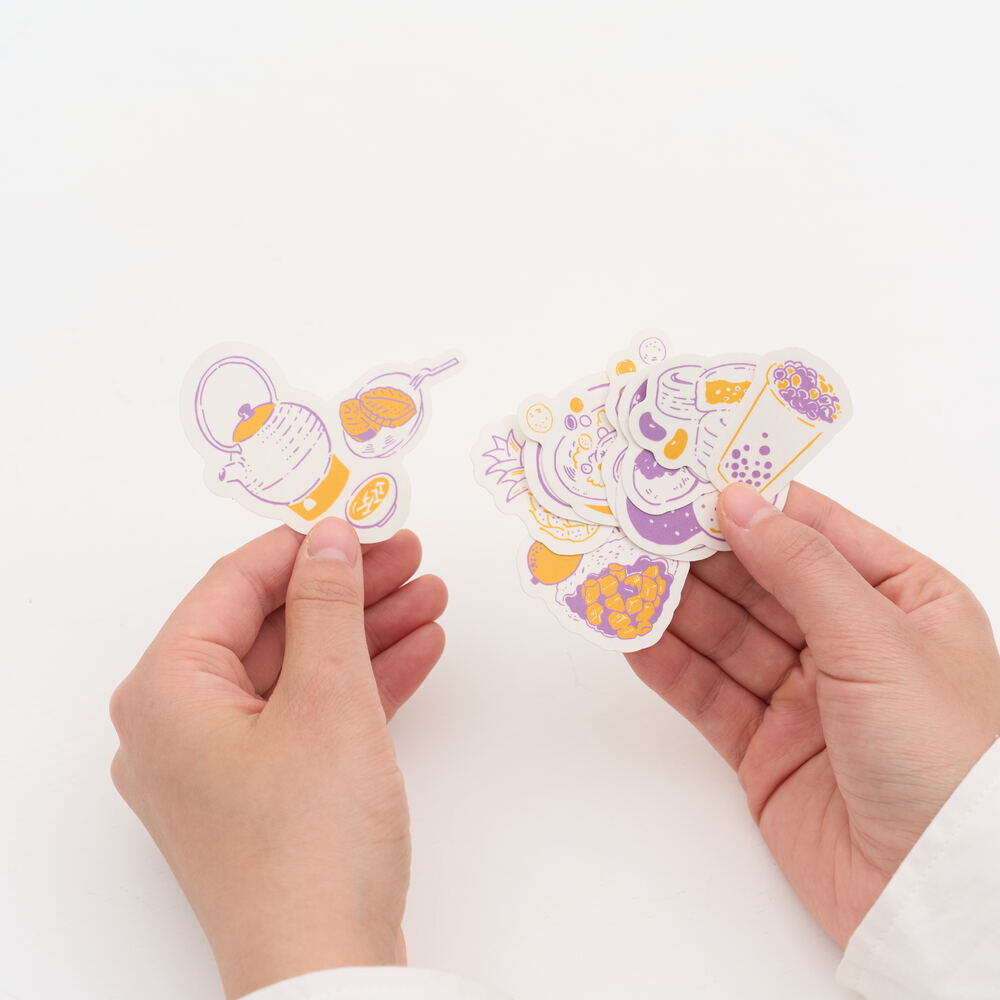 印花樂貼紙包10入/美味台灣/飲料甜品