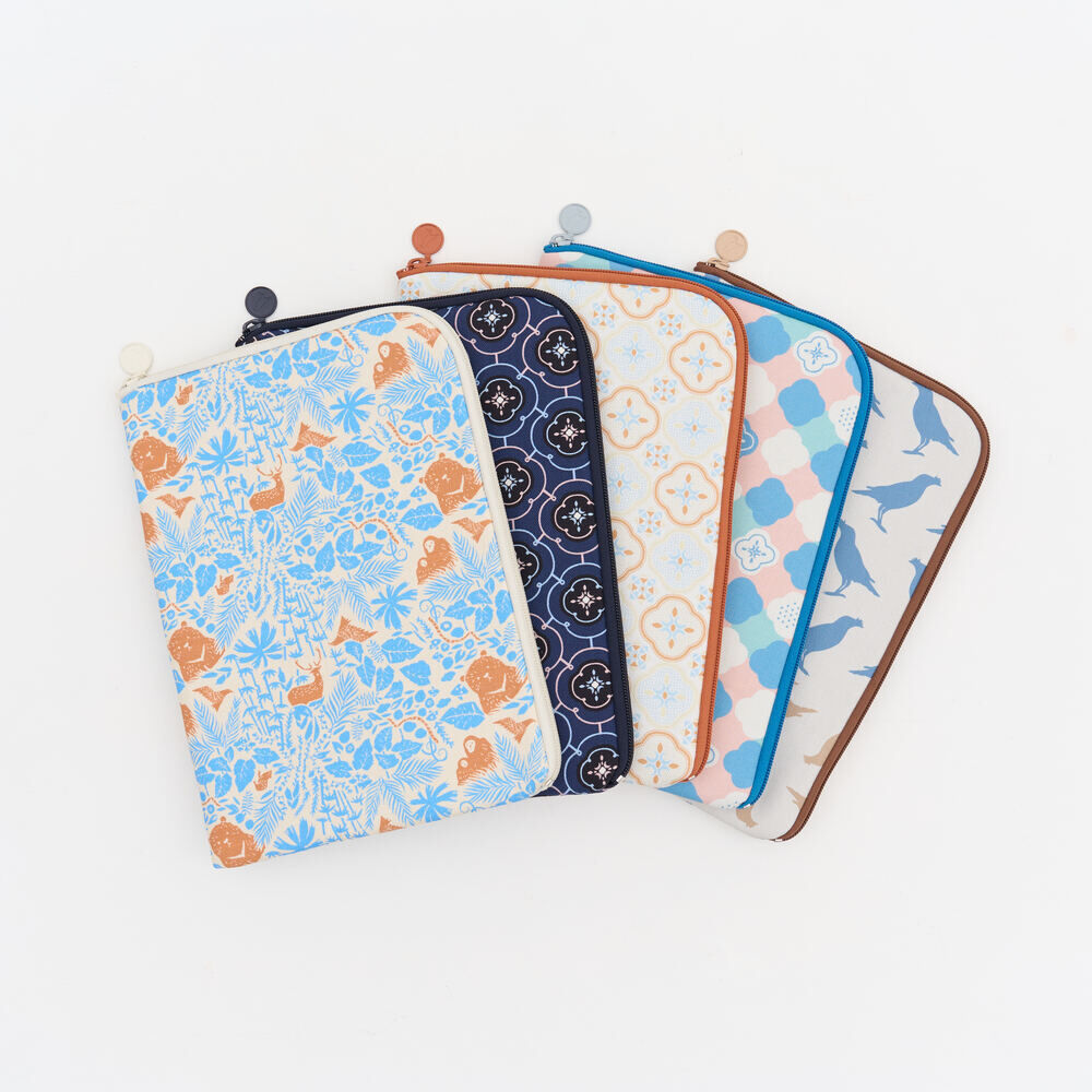 印花樂11吋iPad收納包/玻璃海棠/暖陽甜杏