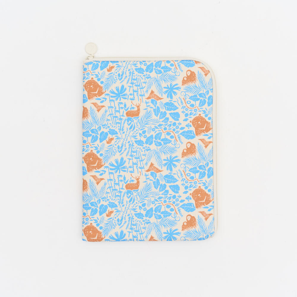 印花樂11吋 iPad收納包/山林朋友/橘藍