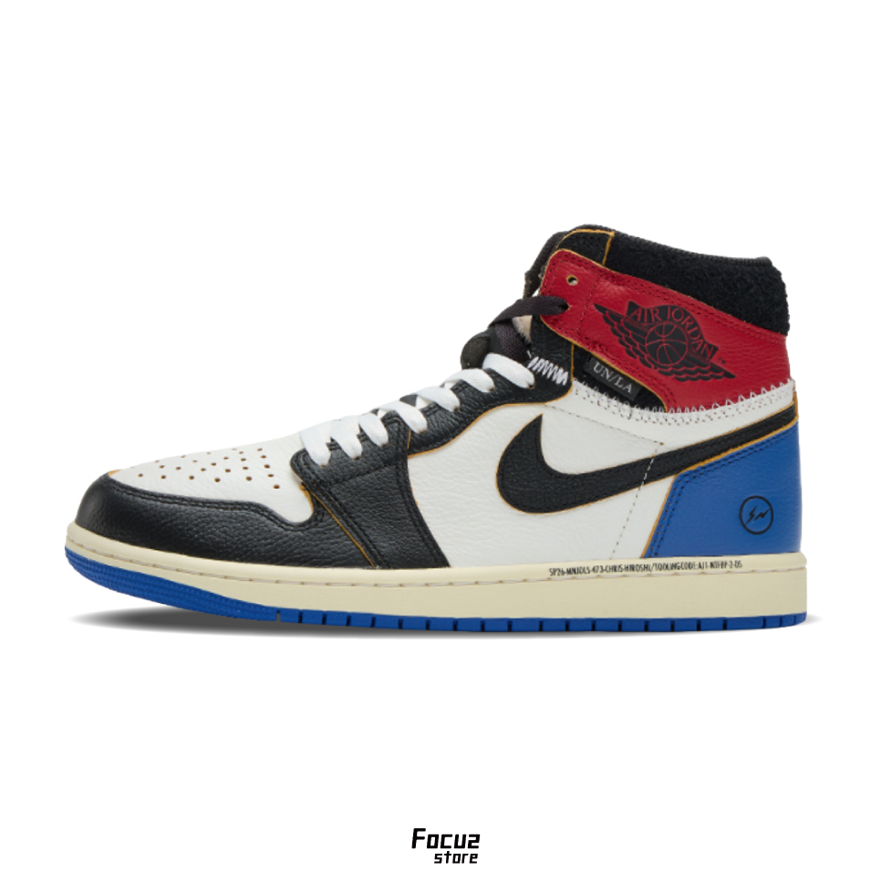 【Focus Store】預購 Union La × Fragment Design × Air Jordan 1 "Varsity Red" 三方聯名 藤原浩 閃電 IO7847-002