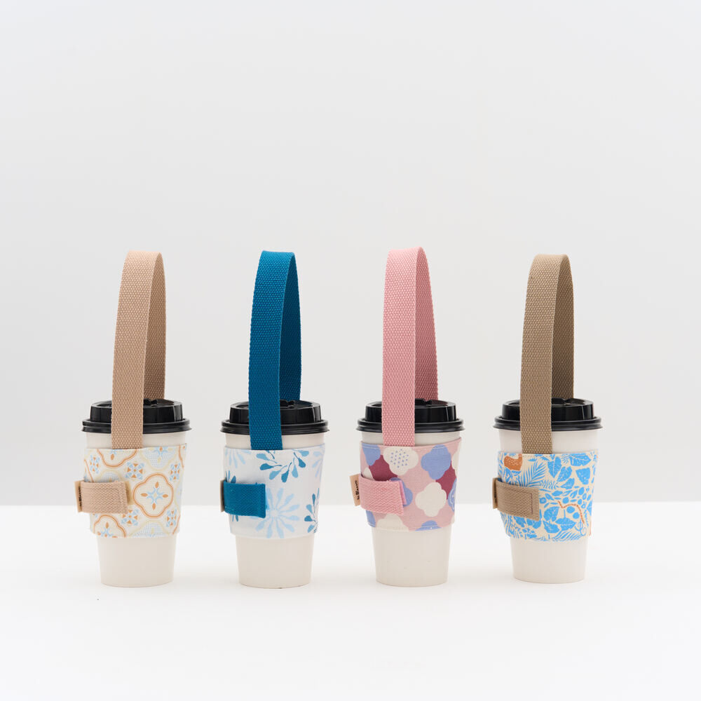 印花樂飲料杯吸管提帶/烏秋圈圈/晴空藍