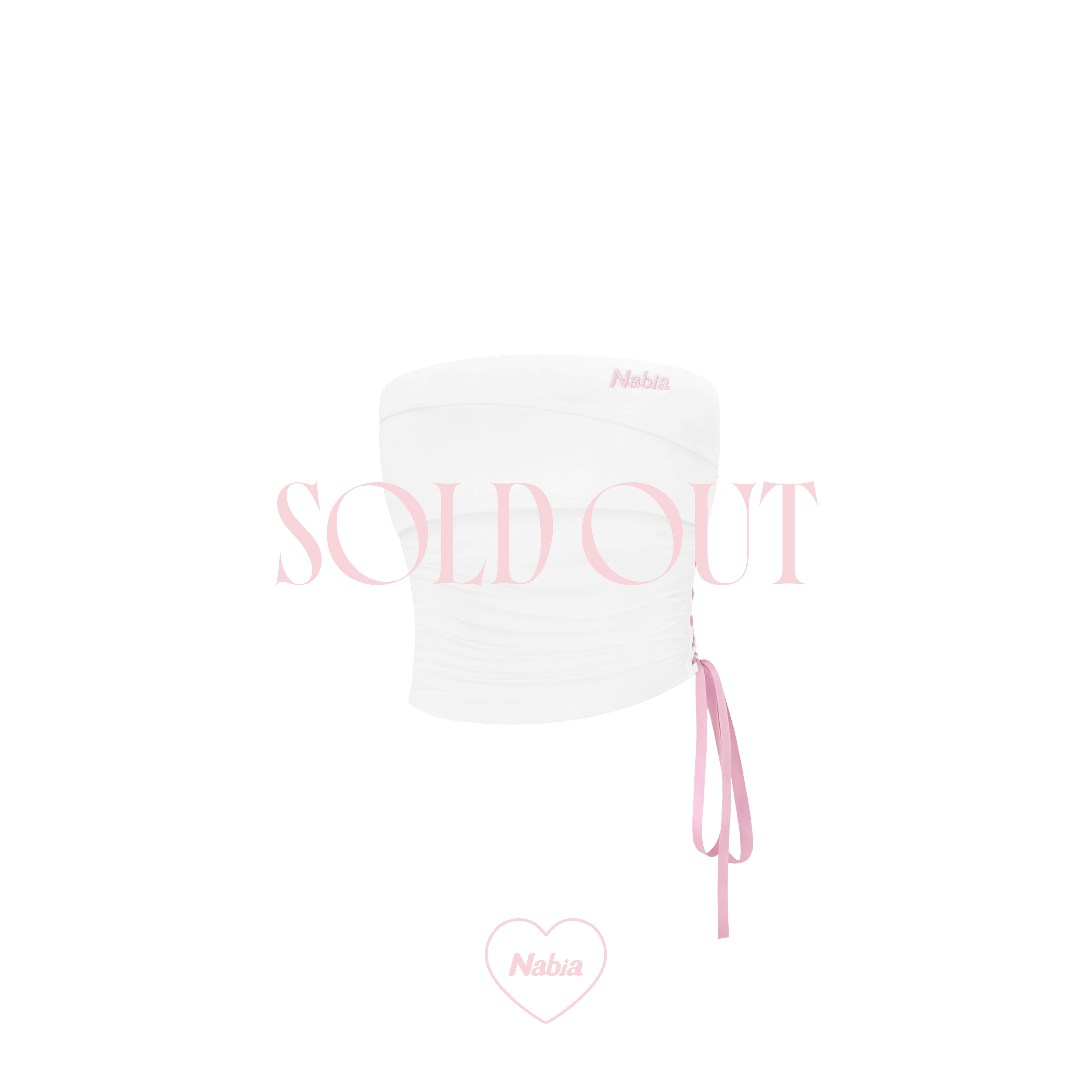 平口綁帶 BRA TOP - 白