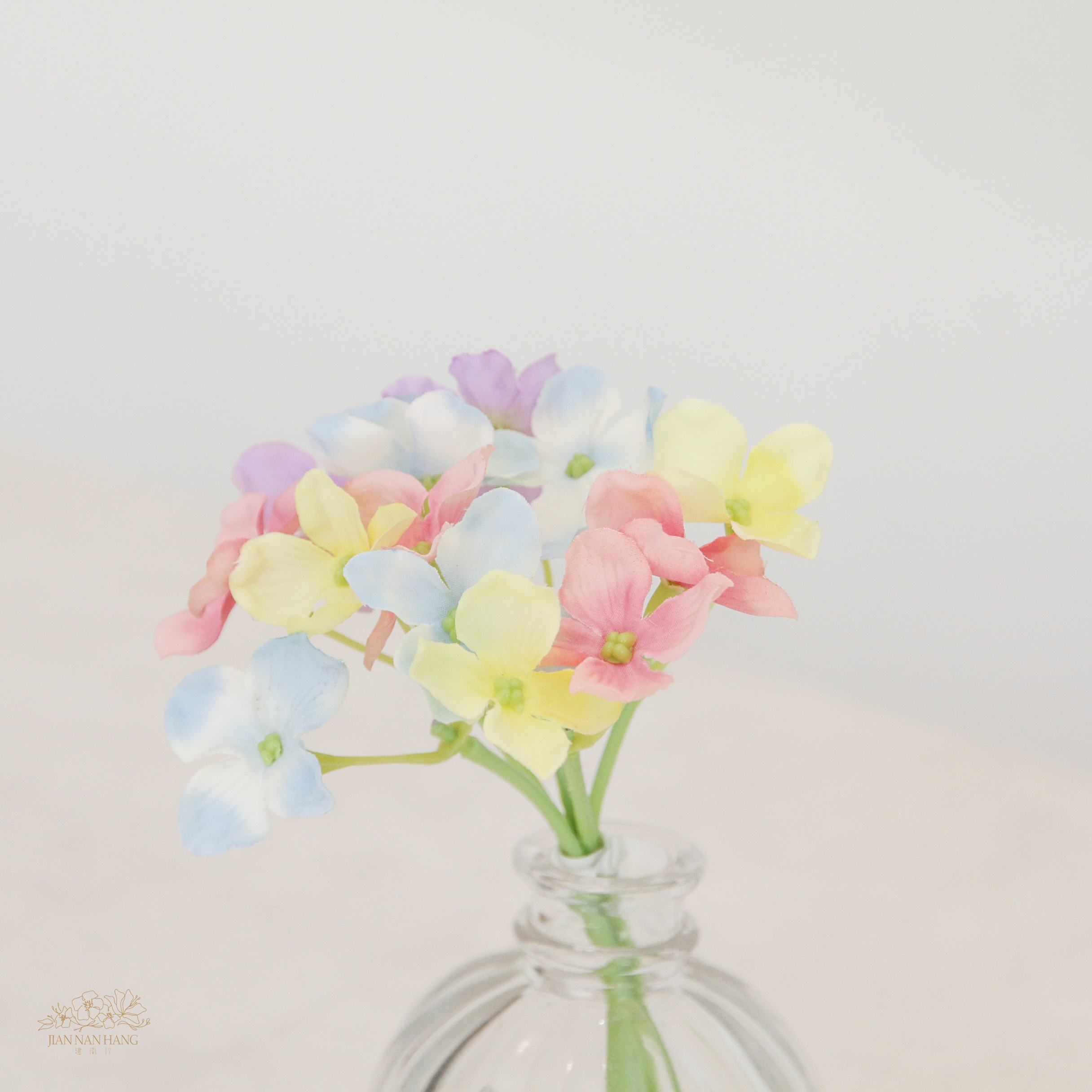 人造花 彩虹繡球花束