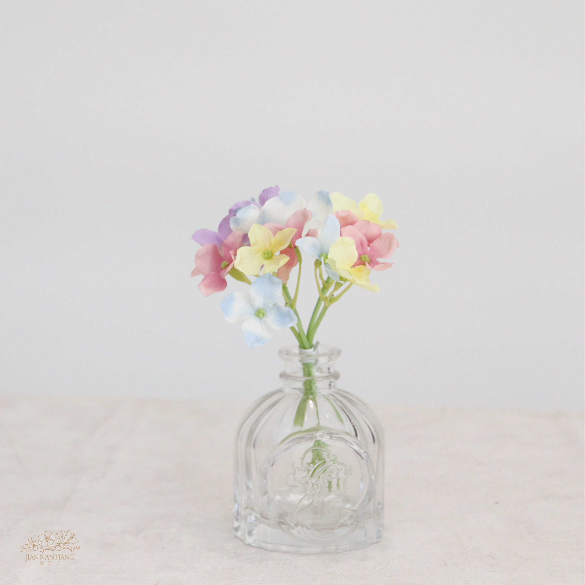 人造花 彩虹繡球花束