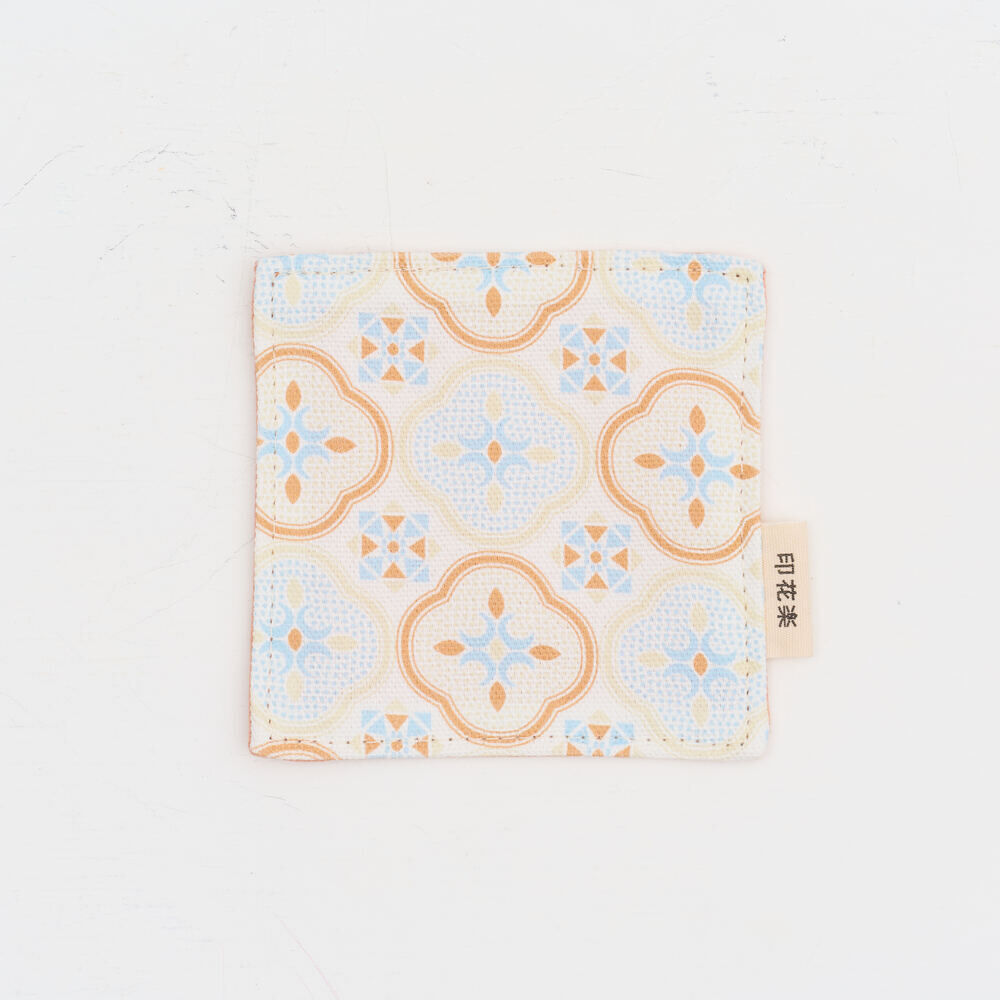 Coaster Set(2pcs) - 10x10/Begonia Glass Pattern/Sweet Almond