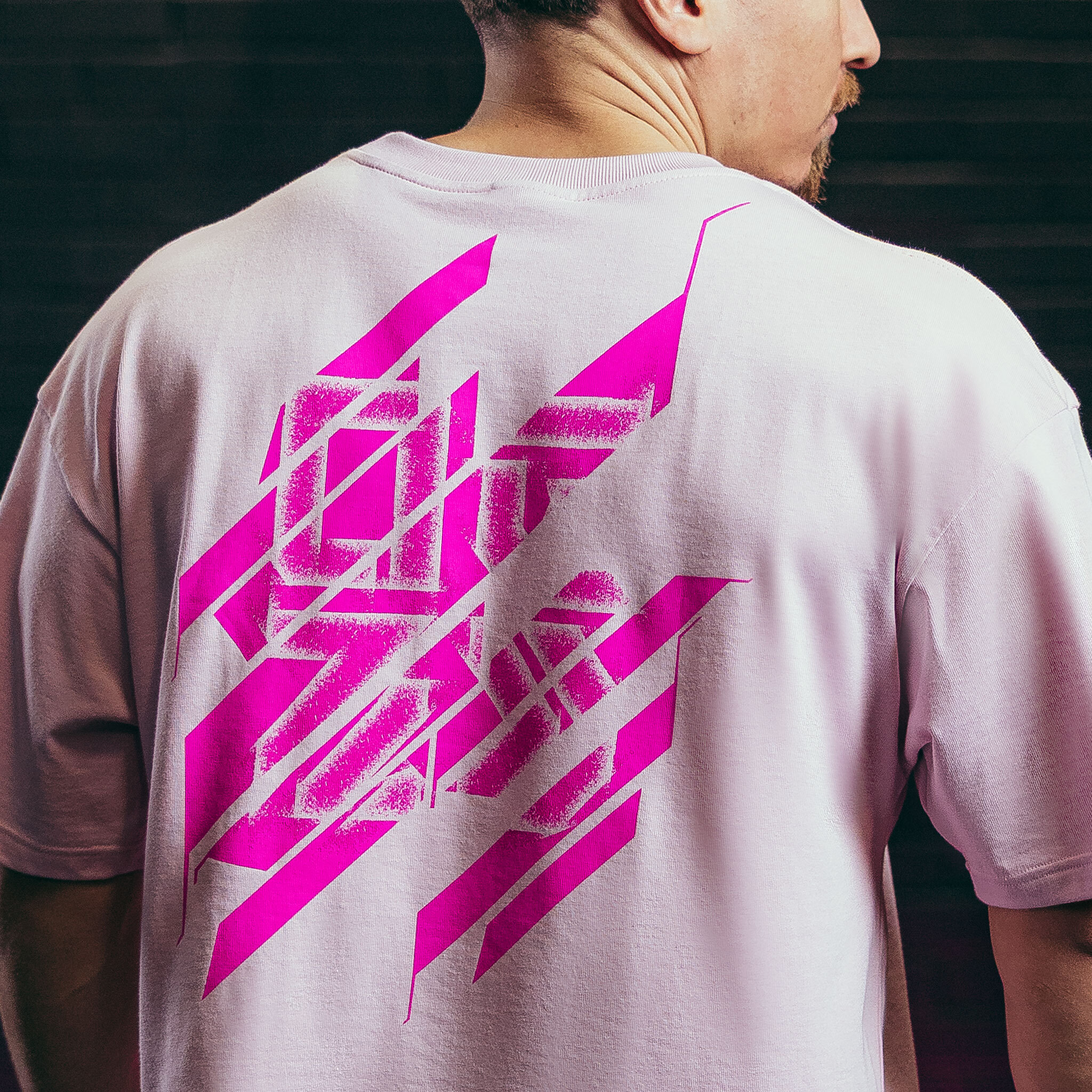 爆星系 Oversized 落肩寬版上衣 (星櫻粉) 男女共版