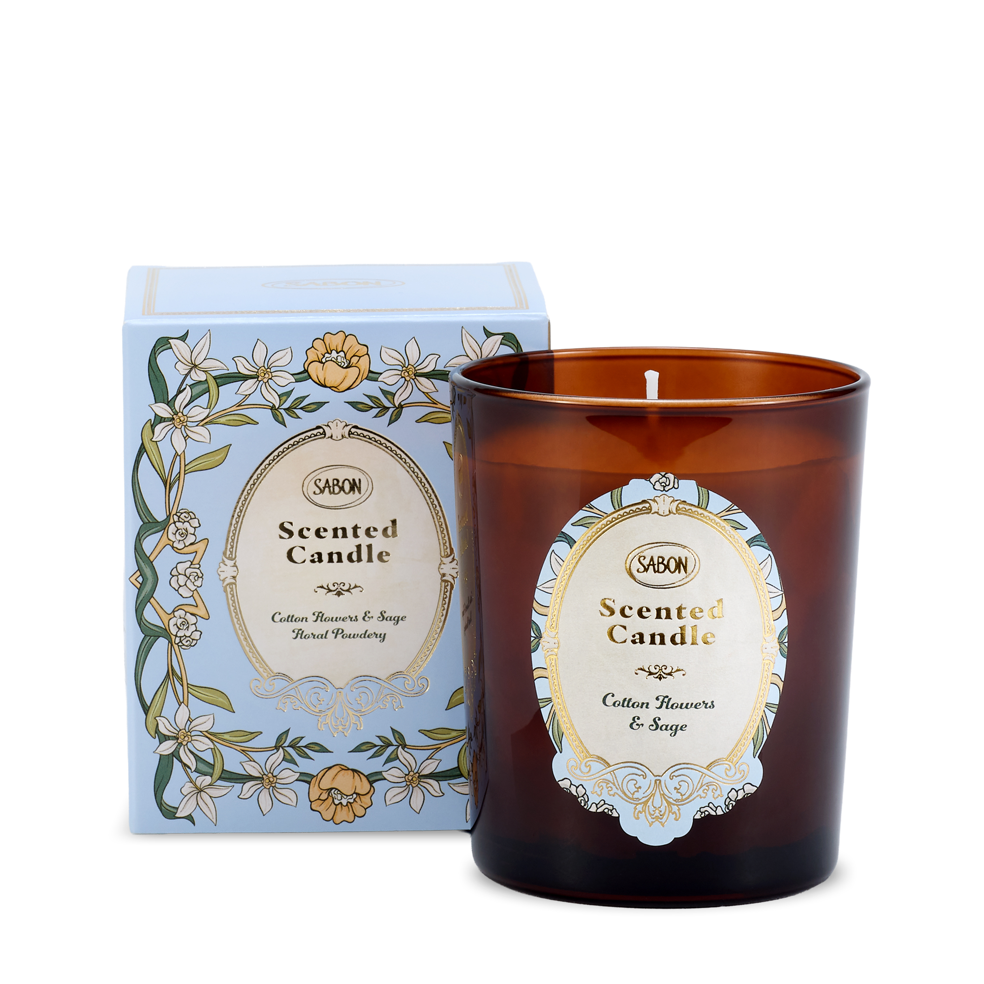 棉花與鼠尾草香氛蠟燭 180克