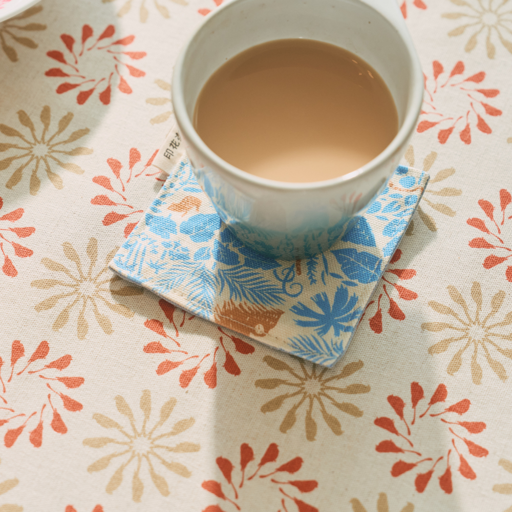 Coaster Set(2pcs) - 10x10/Mountain Friends/Blue