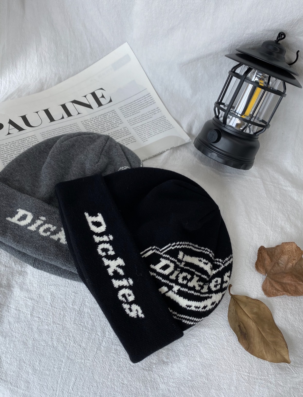 代購-Dickies 針織冷帽 Logo 美式復古街頭保暖 男女同款情侶款 D254UQ059