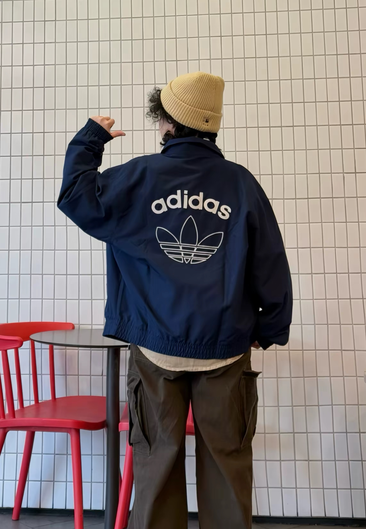 Adidas Originals 工裝立領夾克 美式復古 刺繡 教練外套 寬鬆 寶藍色 森林綠(任買兩件7-11免運)/預購