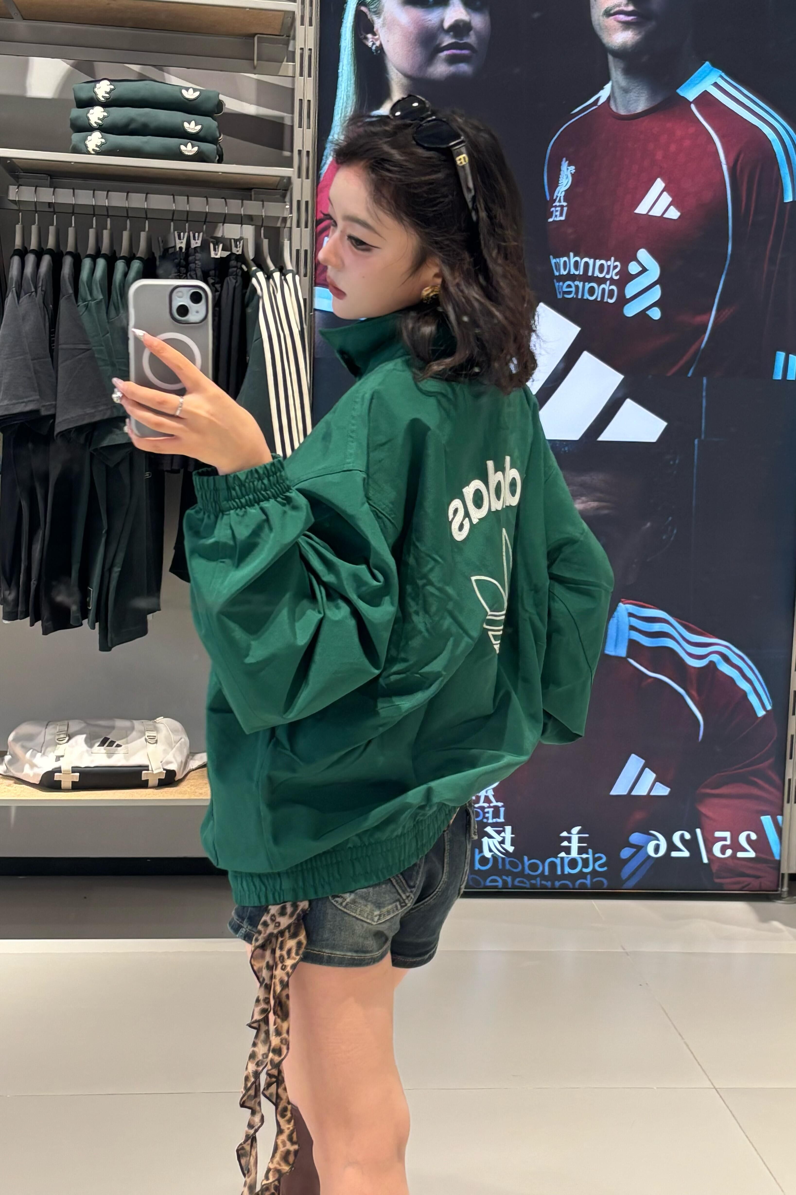 Adidas Originals 工裝立領夾克 美式復古 刺繡 教練外套 寬鬆 寶藍色 森林綠(任買兩件7-11免運)/預購