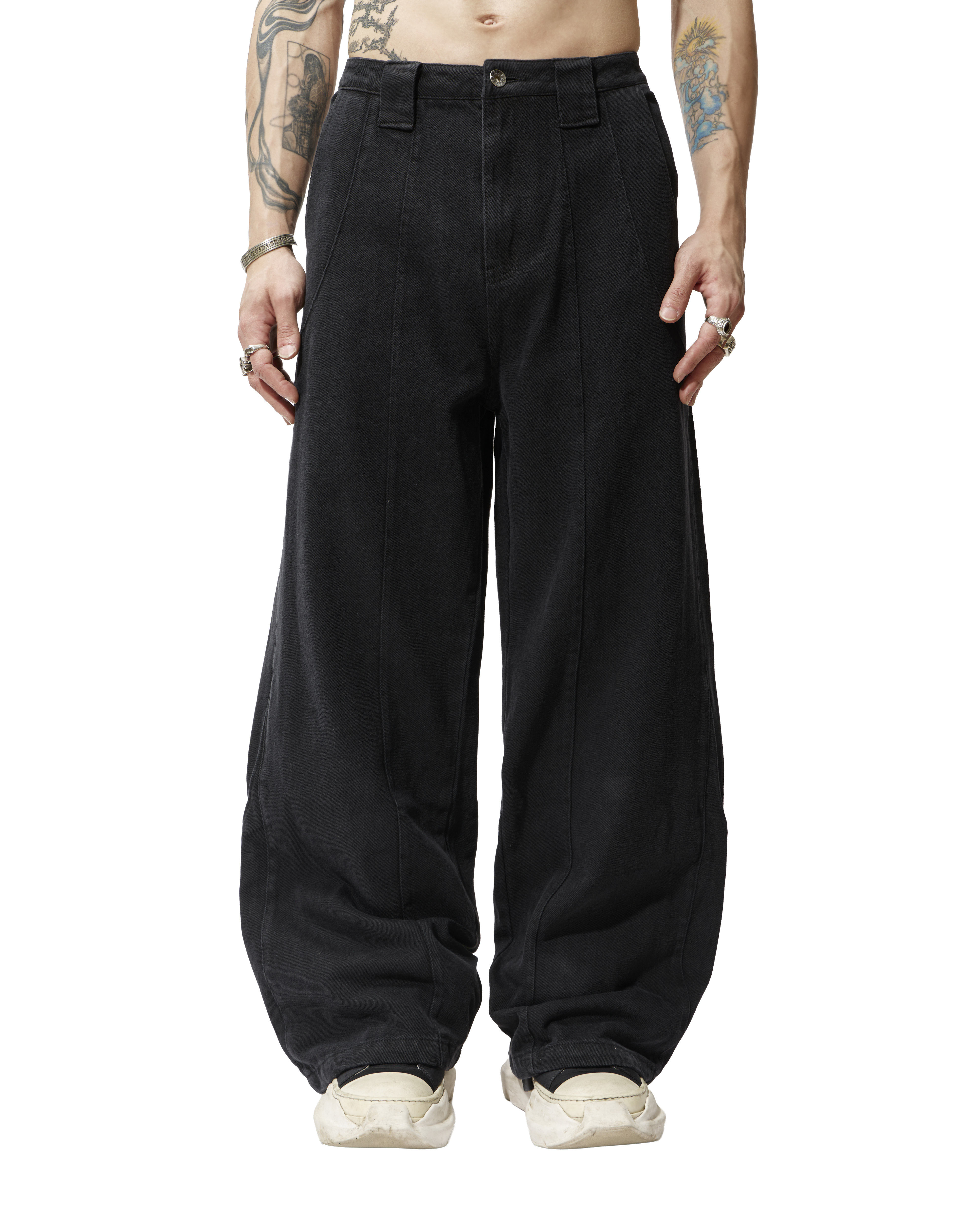 REMIX "Twill Baggy Trousers" (Black)