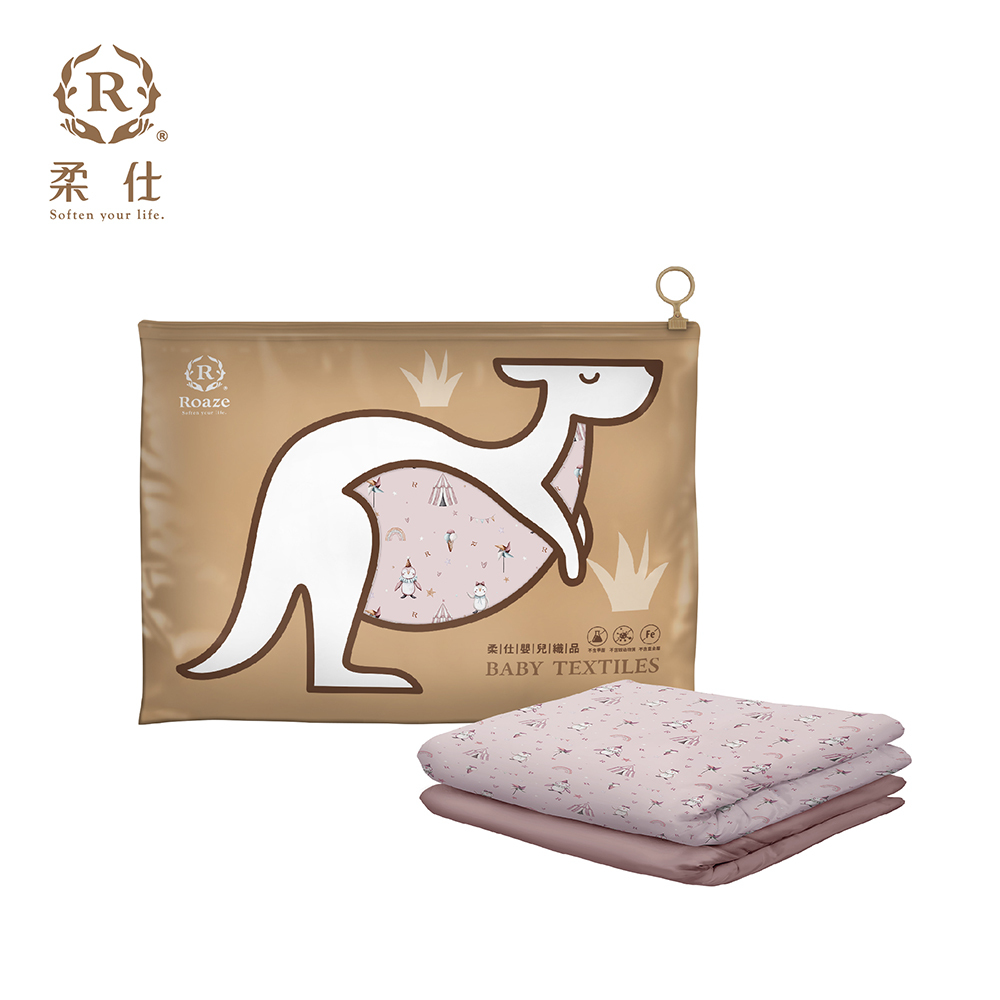 【Roaze 柔仕】雙面雲朵涼被 (小) | 企鵝團團轉-粉