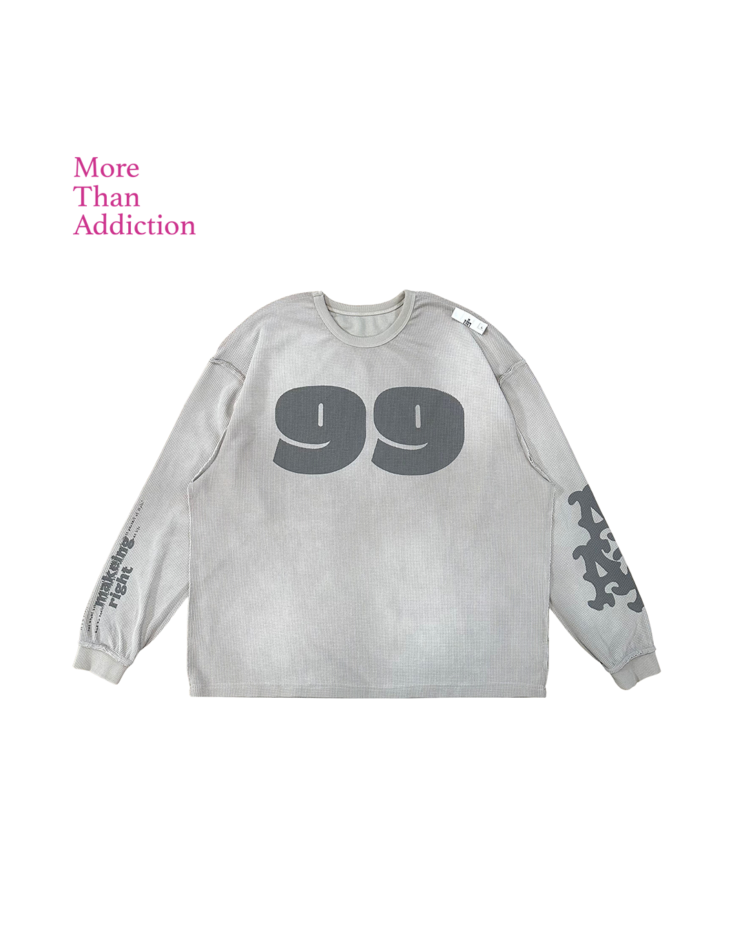 【逢甲FUZZY】MTA More Than Addiction Waffle L/S Tee M25AWLS01