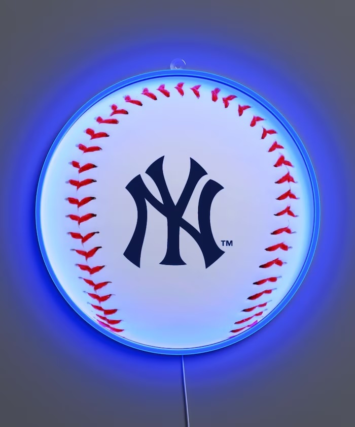 MLB x YELLOWPOP 聯名霓虹燈牌 紐約洋基棒球款