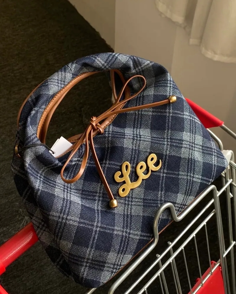 <高級千金包款> LEE 美拉德 復古 蝴蝶結 英倫風 便當包 深藍 LE250274M-513