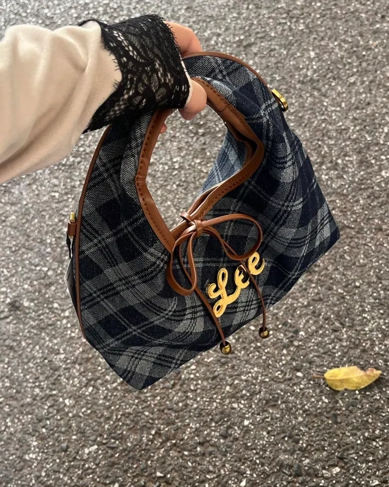 <高級千金包款> LEE 美拉德 復古 蝴蝶結 英倫風 便當包 深藍 LE250274M-513