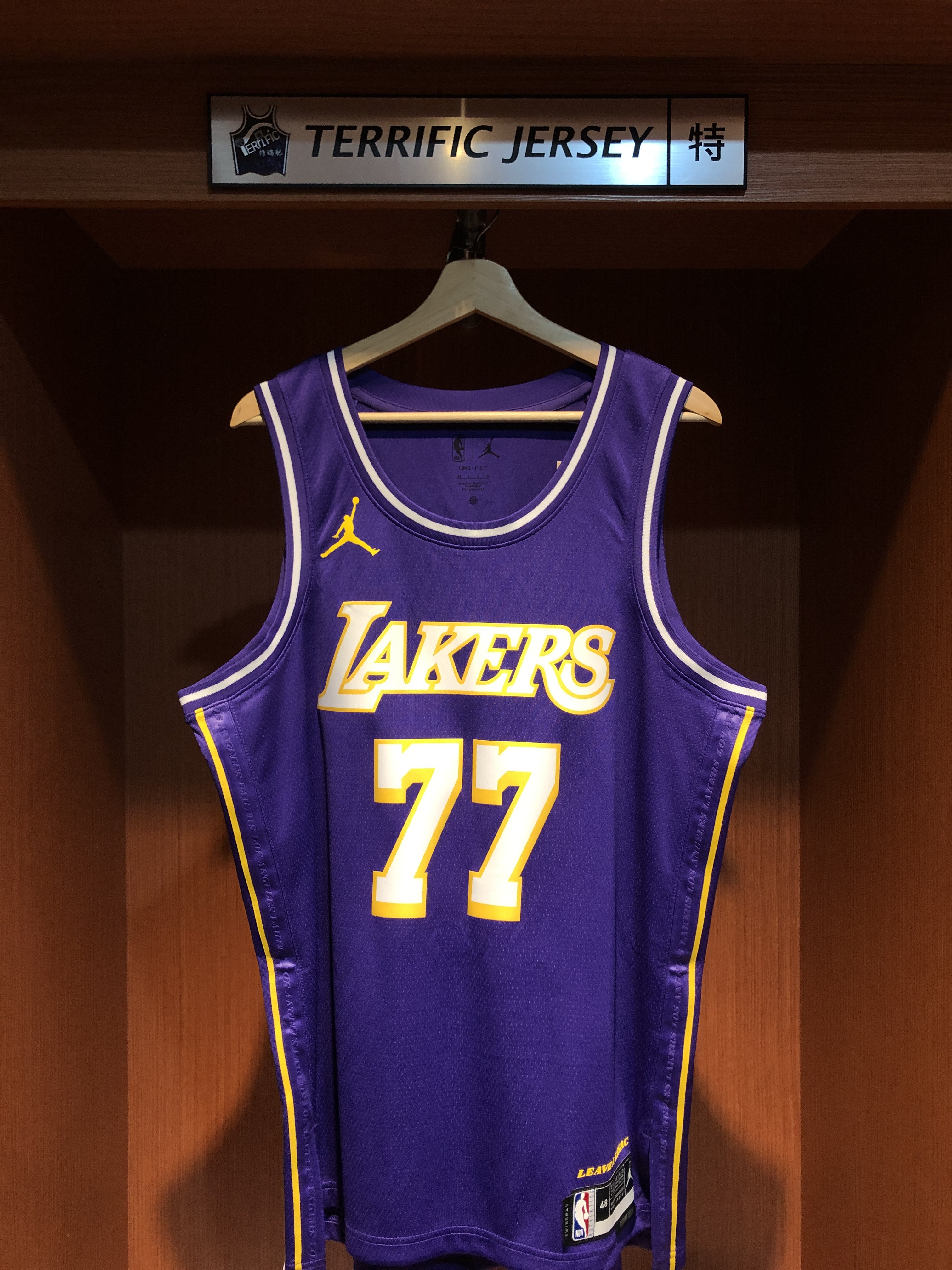 NBA球衣 Luka Doncic 洛杉磯湖人紫 Statement Jordan Swingman 球迷版 熱轉印 全新