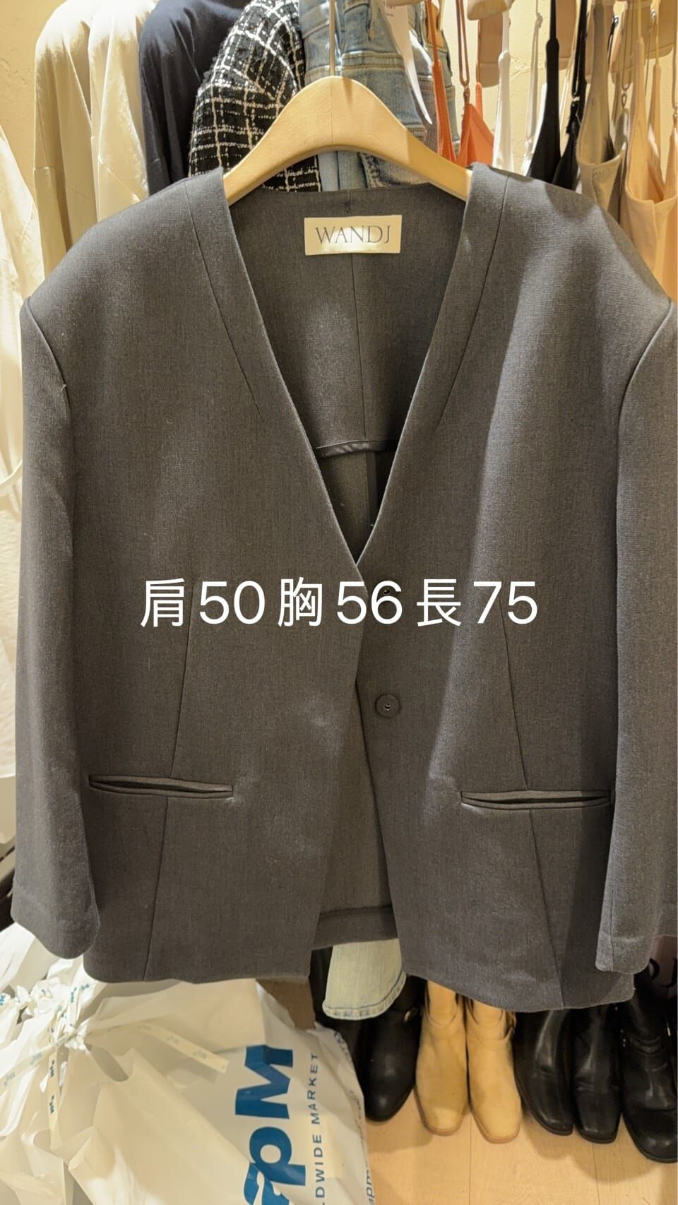 WJ5503 無領西裝外套 *特價* (充值購物金不適用)