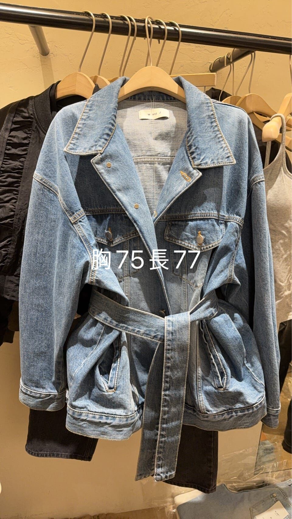 WJ5519 綁腰牛仔外套 *特價* (充值購物金不適用)