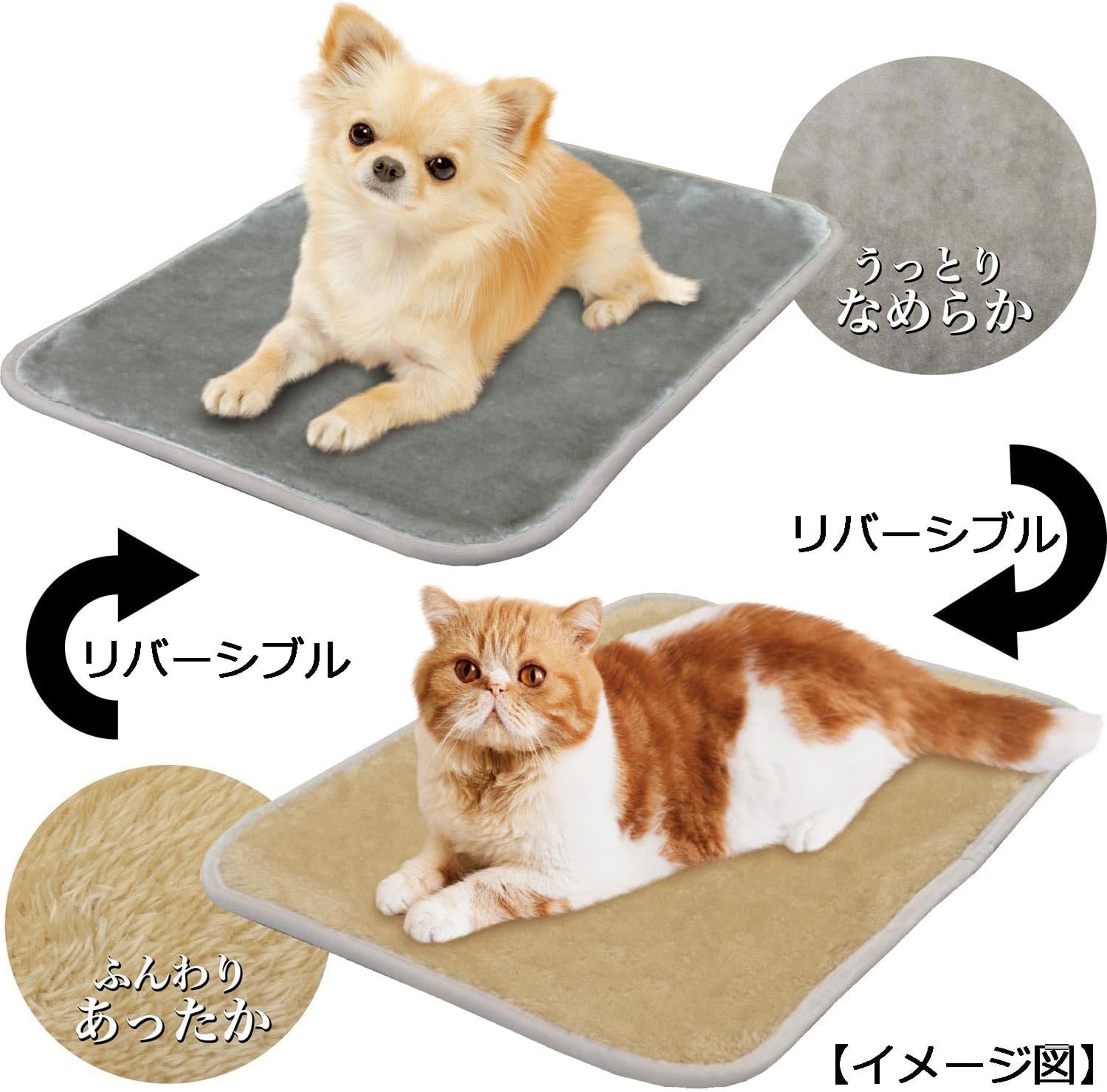 Doggyman 雙面用 寵物高級保暖毛墊．Ｍ