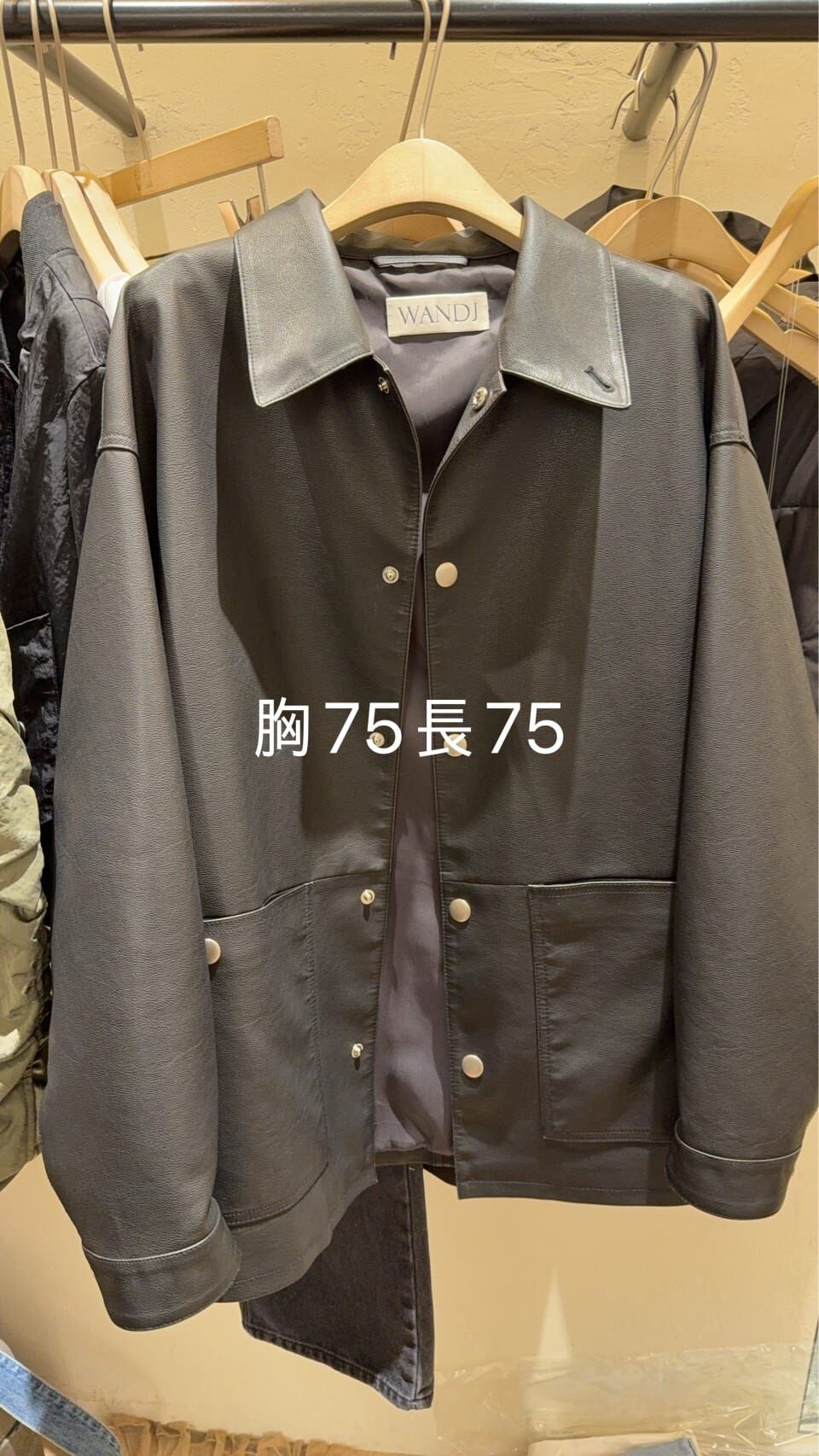 WJ5511 仿皮恤衫外套 *特價* (充值購物金不適用)