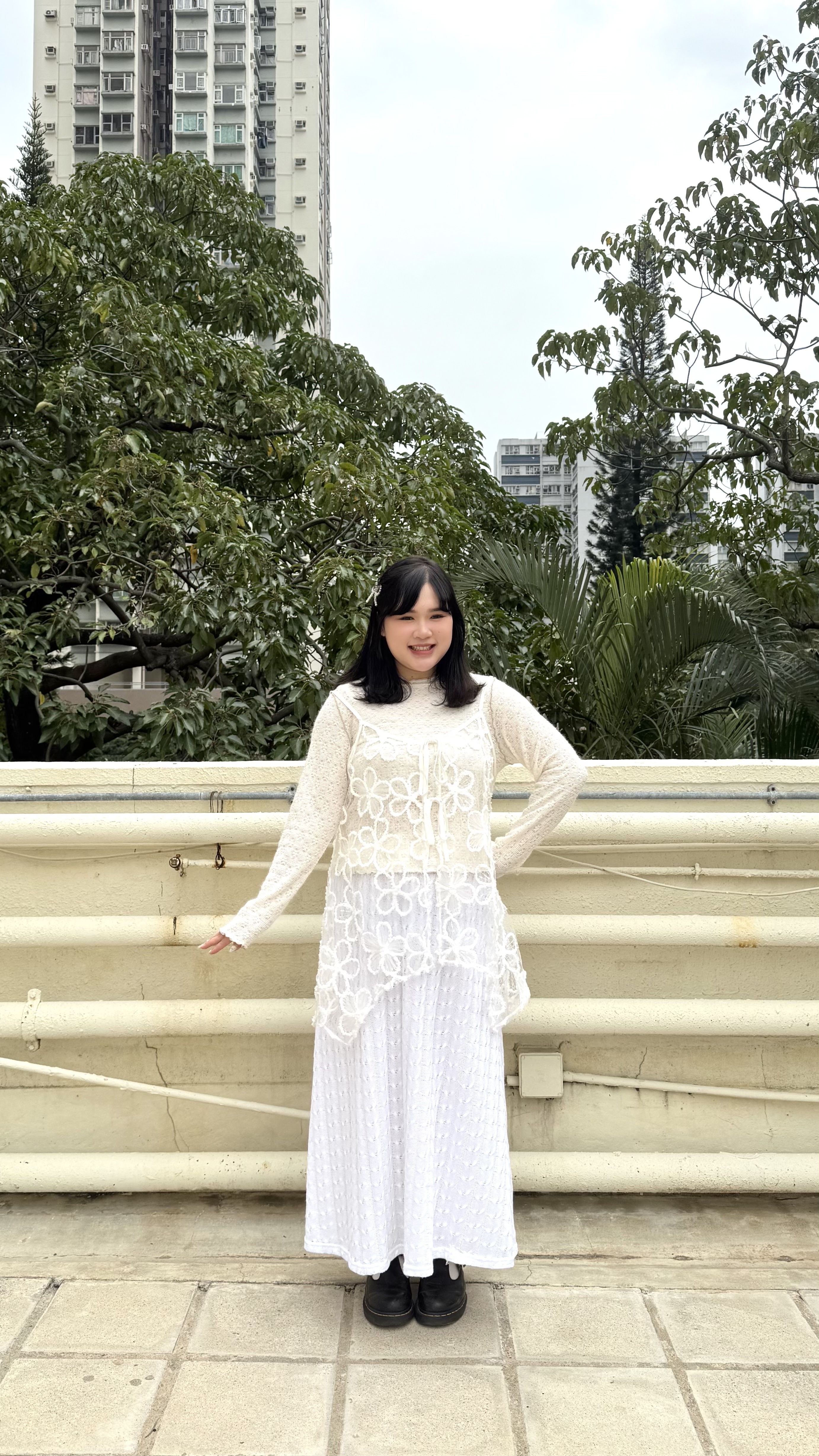 不規則花花透身吊帶