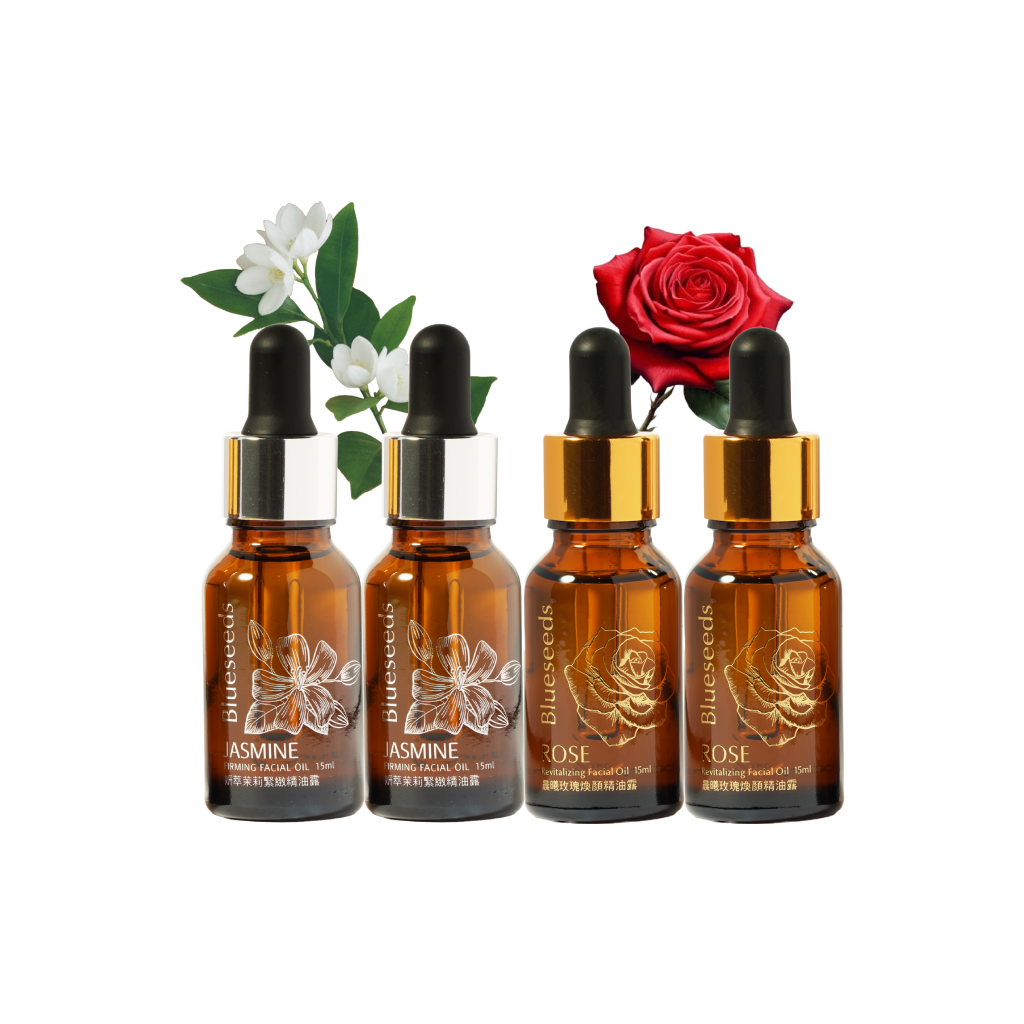 【日夜煥顏精油露4入組】玫瑰精油露15ml / 茉莉精油露15ml ｜任選4入組
