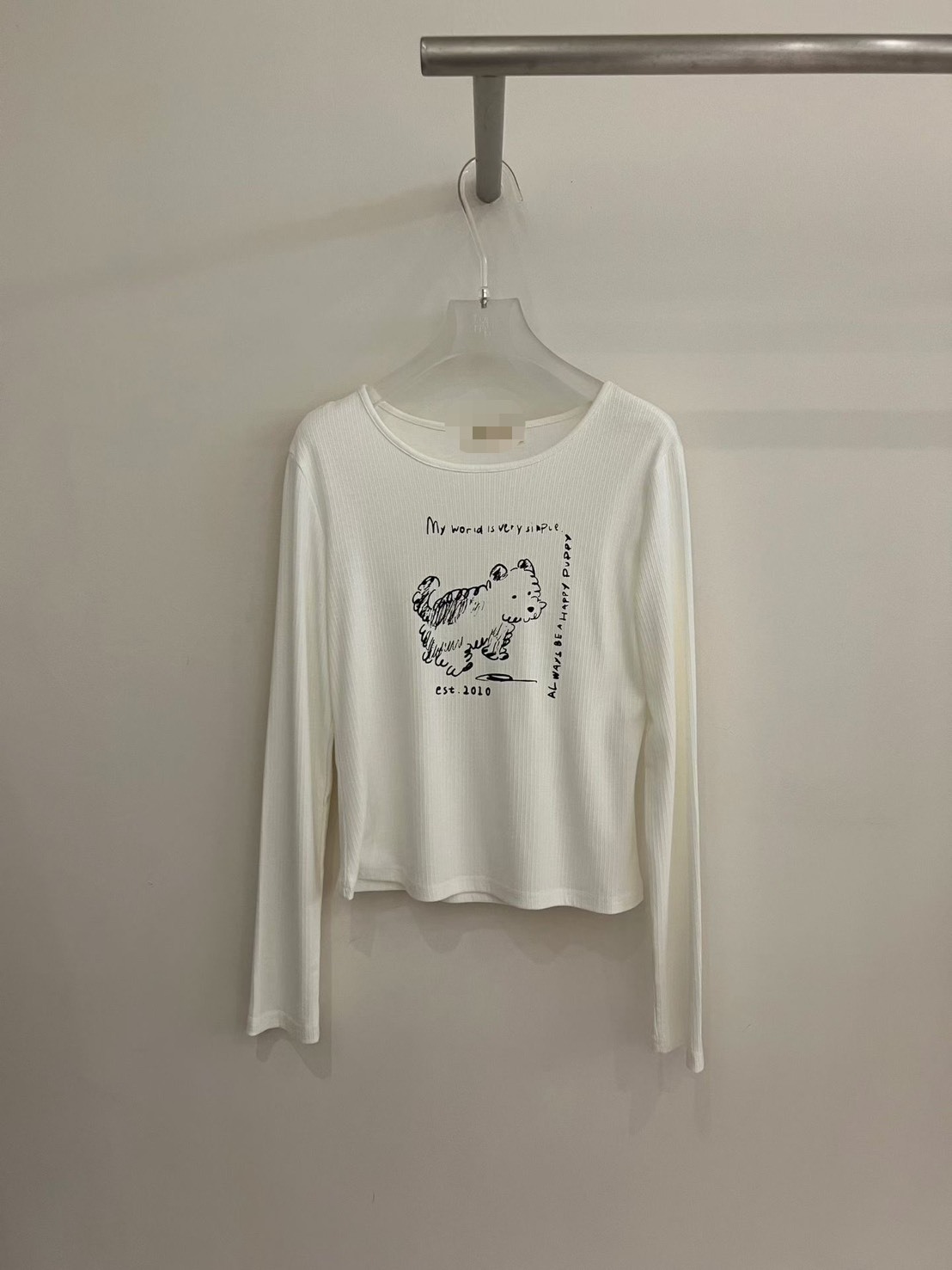 白色素描狗狗T