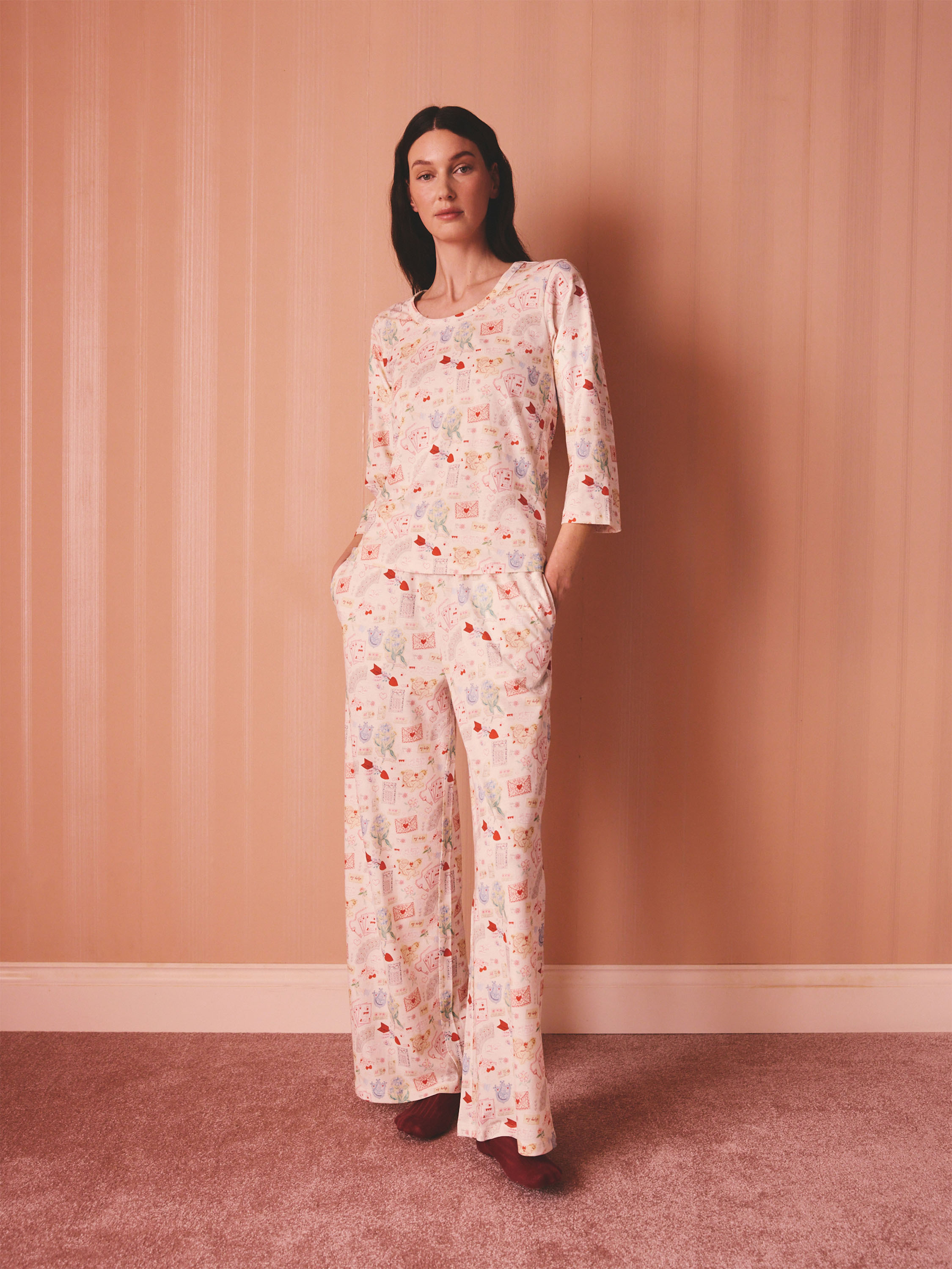 Valentines 長袖成套睡衣