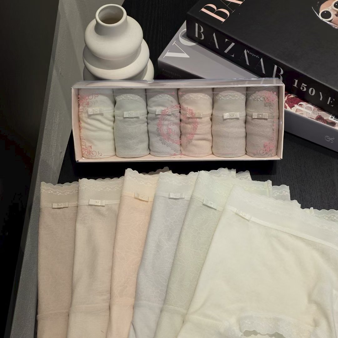 FL5508 馬卡龍色暗花內褲 6條套裝 *特價* (充值購物金不適用)